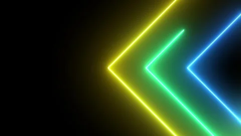 Orange 4K CREATIVE Neon arrows design texture pattern abstract wallpaper live Stock Footage 282589873