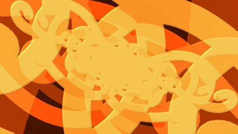 Orange 4K Double Loop Rotation Video stock 100250640