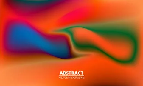 Orange abstract background with blurred multicolor gradient and halftones shapes Stock Illustration