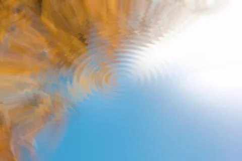 Orange abstract background blurred round objects Illustrazione stock