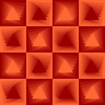 Orange abstract background, checker patterns with blending triangle texture Stock Illustration