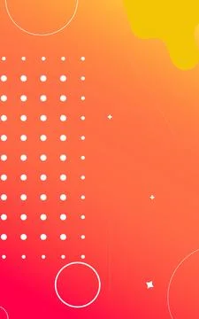 Orange abstract background with circles for stories, social networks. Vector  Stock Illustration