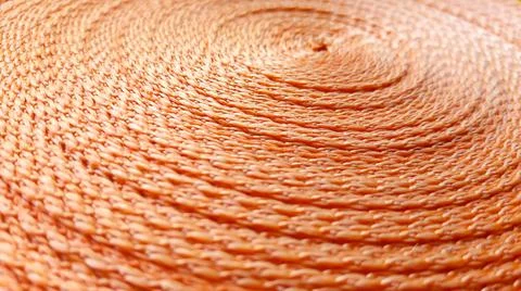 Orange abstract background. Circular pattern of orange sling Stockfoto's