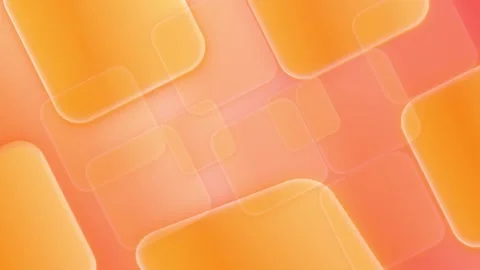 Orange abstract background soft rounded rectangles, translucent layers, pastel g Stock Footage 340402395