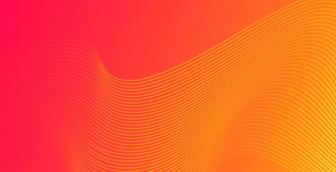Orange abstract background with wavy lines - Vector 스톡 일러스트