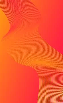 Orange abstract background with wavy lines - Vector Illustrazione stock