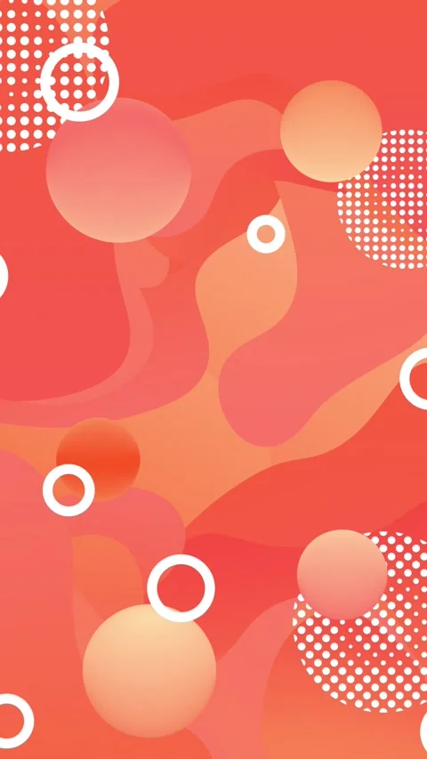 Orange abstract background with white dots and circles. Stock Footage 247020167