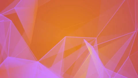 Orange Abstract Bright Futuristic Sci-Fi Polygonal Lines Motion Background Stock Footage 99376377