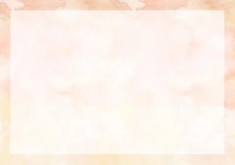 Orange abstract brush texture paper background with border Stock Illustration