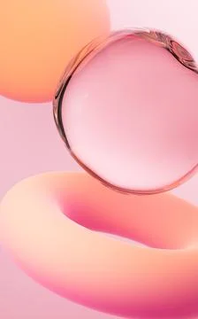 Orange abstract bubbles and spheres background, mobile phone wallpaper, com.. Stock Illustration