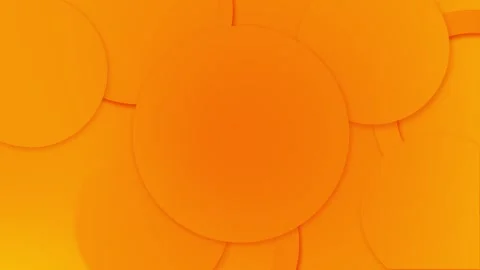 Orange abstract circle layered round shapes, shadows, warm gradient depth, Stock Footage 340457268