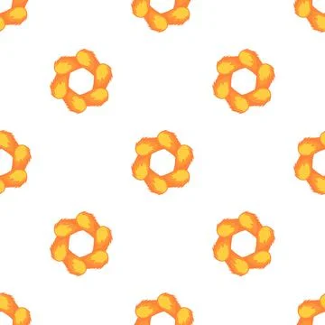 Orange abstract circle pattern seamless vector Stock Illustration