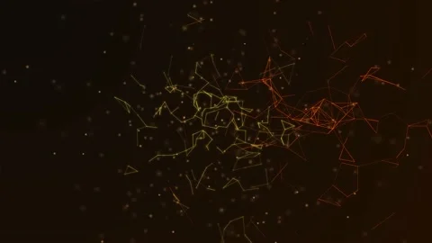 A Orange abstract connected network background Stock Footage 155301886