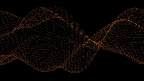 Orange abstract digital wave (close-up view) Stock Footage 292560690
