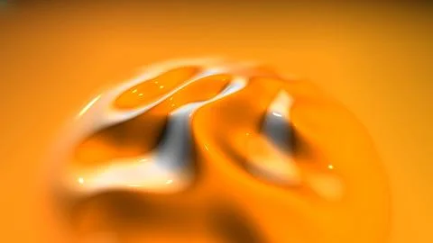 Orange abstract fluid liquid surface creating glossy waves Stock Illustration