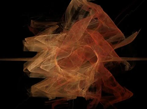 Orange abstract fractal effect light background Illustrazione stock