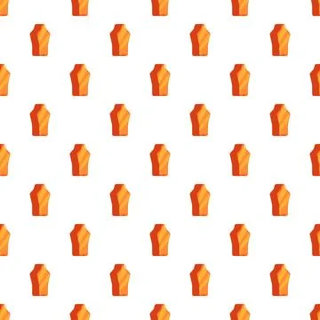 Orange abstract geometric shape seamless pattern background Illustrazione stock