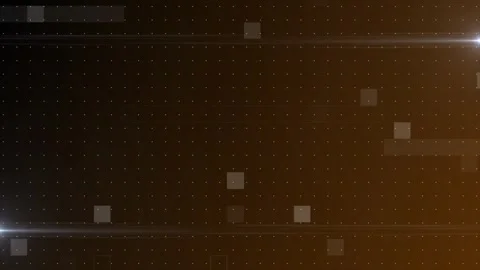 Orange abstract geometric shapes optical flares, grid texture tech background Stock Footage 272651595