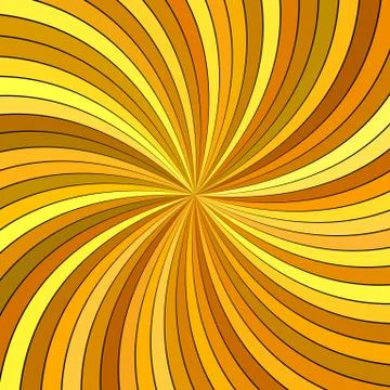 Orange abstract hypnotic spiral ray burst stripe background Stock Illustration