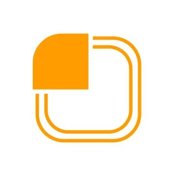 Orange abstract icon Stock-Illustration
