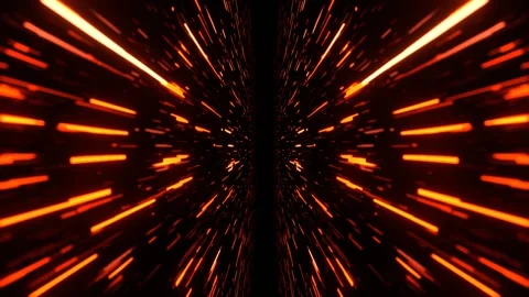 Orange Abstract Light Speed Effect Background VJ Loop in 4K Stock Footage 334718184