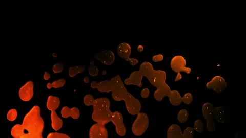 Orange Abstract Liquid Background Digital Rendering Stock Footage 311374733