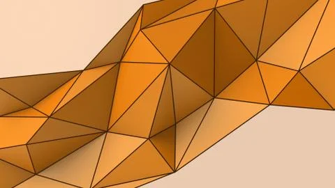Orange abstract modern crystal background. Polygon, Line, Triangle pattern sh Stock Illustration