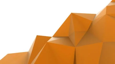 Orange abstract modern crystal background. Polygon, Line, Triangle pattern sh Stock Illustration