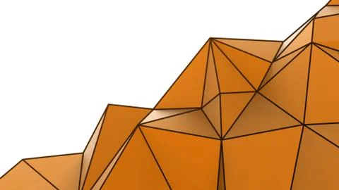Orange abstract modern crystal background. Polygon, Line, Triangle pattern sh Stock Illustration
