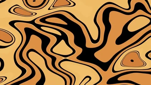 Orange abstract organic contour pattern animation Stock Footage 324490442