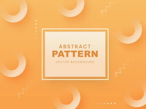 Orange Abstract Pattern Background with Paper Circle Shapes. Stock Illustration