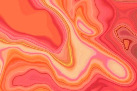 Orange Abstract Pattern / Marble Background Stock Illustration