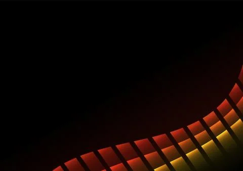 Orange abstract pixel curve background Stock Illustration