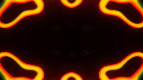 Orange Abstract Psychedelic Pattern Background VJ Loop in 4K Stock Footage 344096942