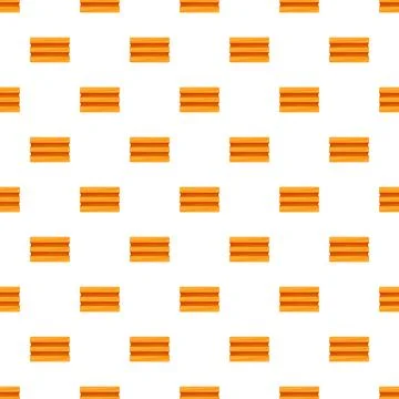 Orange abstract seamless pattern with horizontal bars Stock Illustration