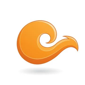 Orange Abstract Squirrel Icon Stock Illustration