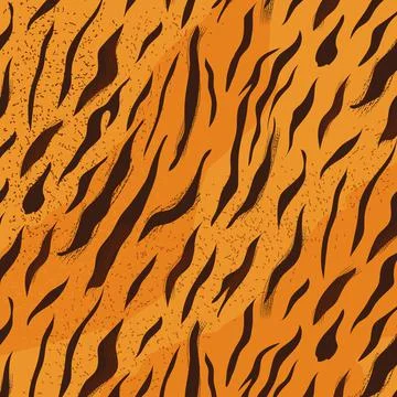 Orange abstract stripe pattern Tiger skin texture Illustrazione stock