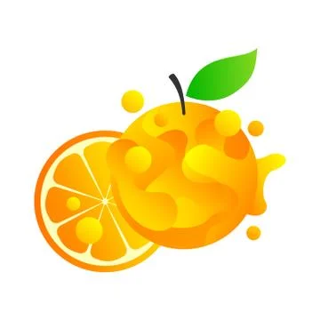 Orange in abstract style Stock Illustration