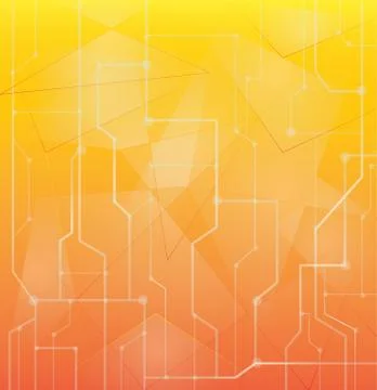 Orange abstract technology background Stock Illustration