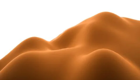 Orange abstract terrain rendered Stock Illustration