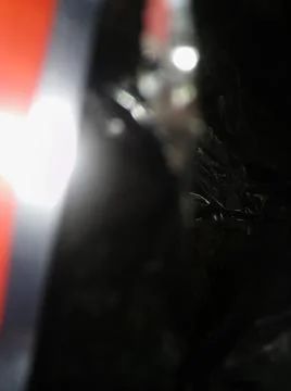 Orange abstract wallpaper with different elements Stock Photos