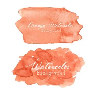 Orange abstract watercolor background. Vector illustration. Stock Illustration