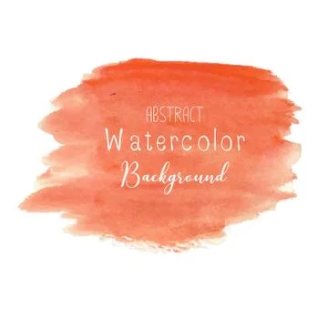 Orange abstract watercolor background. Vector illustration. Stock Illustration