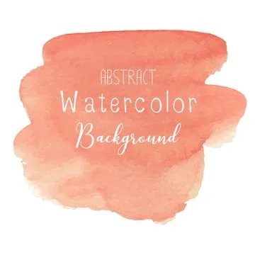 Orange abstract watercolor background. Vector illustration. Stock Illustration