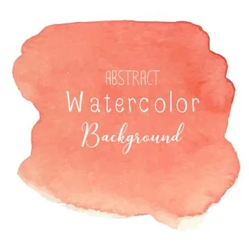 Orange abstract watercolor background. Vector illustration. Stock Illustration