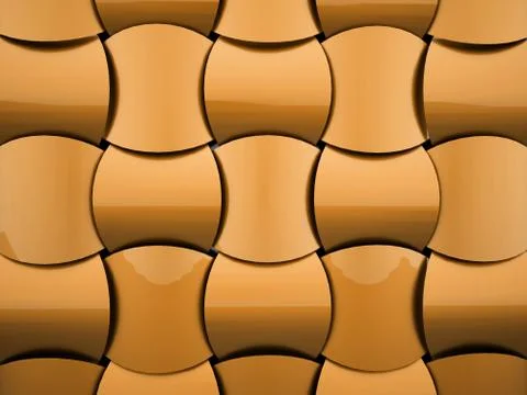 Orange abstract waves background rendered Stock Illustration