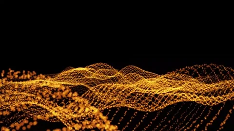 Orange abstract waves on a black background 스톡 동영상 276263180