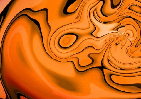 Orange abstract waves texture background reminding halloween pumpkins Stock Illustration