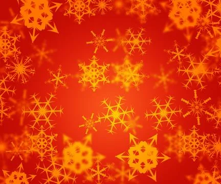 Orange abstract winter background Stock Illustration