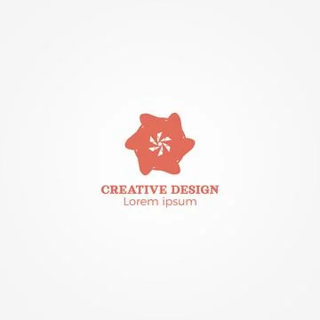 Orange Aesthetic Creative Design Logo Vector EPS10 Stock Illustration